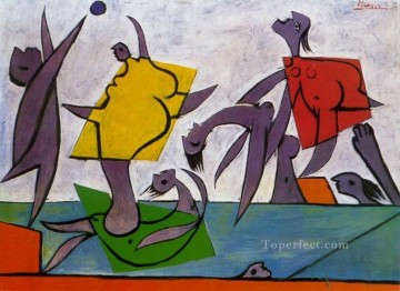 パブロ・ピカソ Painting - 救助 ビーチゲームと救助 1932年 パブロ・ピカソ